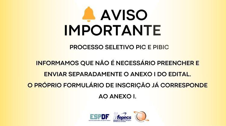 Capa da notícia: PROCESSO SELETIVO PIC E PIBIC